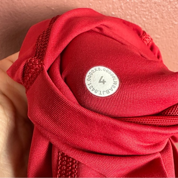 Lululemon Court Rival High Rise Skirt Dark Red Size 4 Running Skort Swift Fabric - Picture 9 of 9